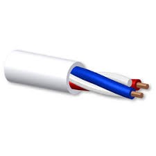 (4)Loudspeaker Cable 2 x 1.5 mm² 16 AWG CCA 100m White NOT FLEXIBLE, NOT FOR MOBILE USE