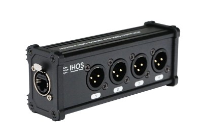 FOS INET4-M - 4CH over network cable extender, AES/EBU digital signal, DMX signal