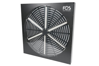 RGB Fan, Fan effect with variable strobe,fan blades with 792pcs SMD 5050 RGB LEDs ,2-group controls of LED, 3 blades each group, DMX, auto, sound activation, master/slave, DMX channels: 4 /8 / 11 selectable, Dimension: 700 x 700 x 85 mm.