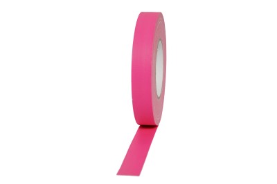 Stage Tape 25mm x 50M Neon Pink, Professional Fluorescent Cloth Tape, 70mesh, 300mic - 25mm x 50 meters NEON PINK.