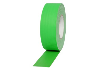 Stage Tape 50mm x 50M Neon Green, Professional Fluorescent Cloth Tape, 70mesh, 300mic - 50mm x 50 meters NEON GREEN.