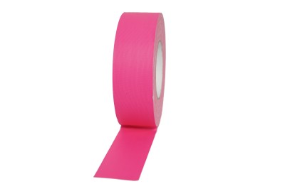 Stage Tape 50mm x 50M Neon Pink, Professional Fluorescent Cloth Tape, 70mesh, 300mic - 50mm x 50 meters NEON PINK.