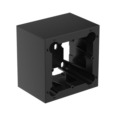 Surface mount wall box for WP & DWP series - 80 x 80 mm wall panel - BLACK