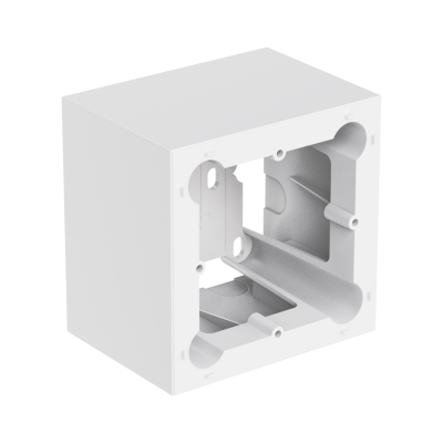 Surface mount wall box for WP & DWP series - 80 x 80 mm wall panel - WHITE