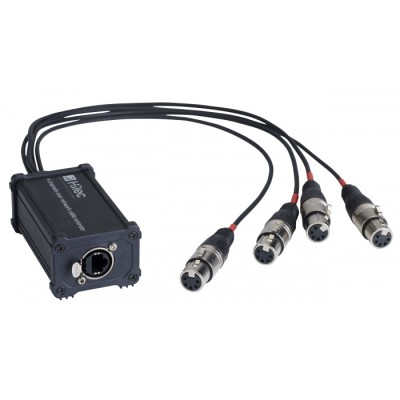 RJ45/XLR3M adapter box for audio/DMX signal