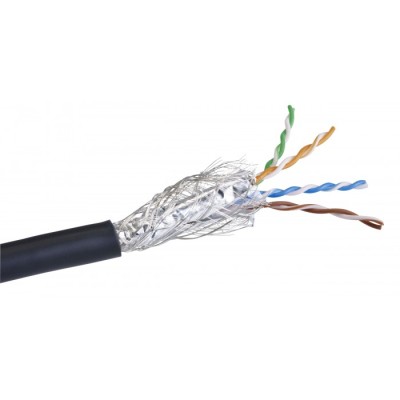 CAT6 flexible cable 26AWG roll of 100m Black