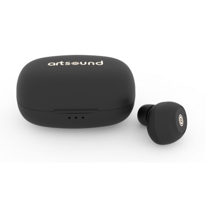 BRAINWAVE01, true wireless earbuds, zwart