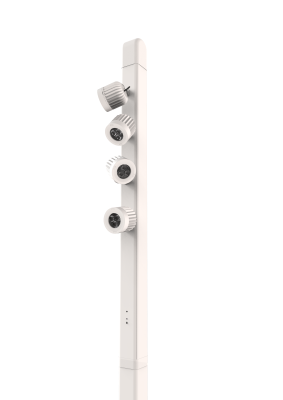 T4 Head - White - 4 spotlights, LED 3000K, 25°