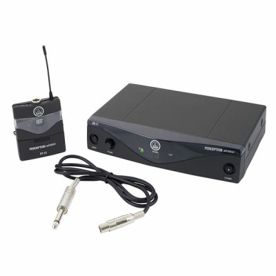 PW45 Instrumental Set - ISM - Wireless system for guitar, bass and instruments, pocket transmitter PT45, diversity receiver SR45 and guitar connection cable MKG L, up to 10 hours operating time with only one AA battery,  Band ISM 863,1-864,9 MHz