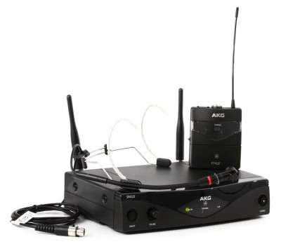 WMS420 Headworn Set - 826-831 MHz, BM - Wireless system for vocals and speech, PT420 pocket transmitter with charging contacts, C555 L headset microphone, SR420 diversity receiver