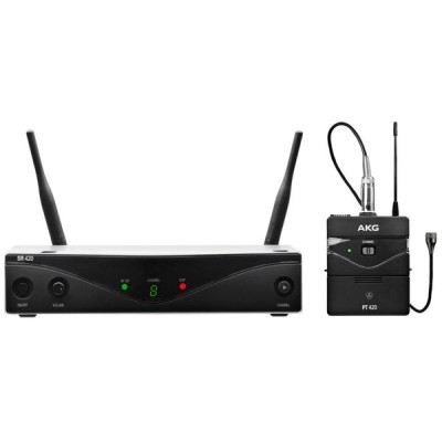 WMS420 Presenter Set - 826-831 MHz, BM - Wireless system for presentations, moderations and theatre performances, pocket transmitter PT420 with charging contacts, lavalier microphone C417 L, SR420 diversity receiver, detachable antennas, 2 antennas,