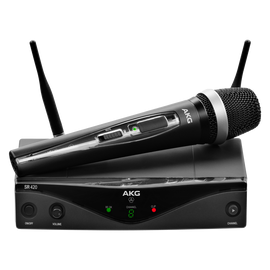WMS420 Vocal Set D5 - 826-831 MHz, BM - Wireless system for voice and speech, handheld transmitter HT420 with dymamic capsule D5, charging contacts, SR420 diversity receiver, detachable antennas, tripod adapter SA63, 2 antennas, power supply, Band M: