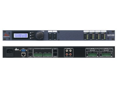 ZonePRO 640M - Zone Matrix, 6x In, 4x Out, 4 MicPre, Simple Controls, AFS, Autowarmth, AGC, ANC, Compression, Limiter, Noise Gate, Notch Filter, Bandpass, Crossover, Parametric EQ, Wall Panel Control, RS-232/Ethernet PC GUI/Media Control Connection,