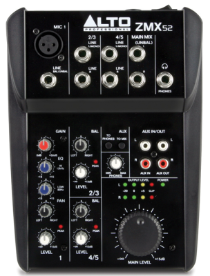 Alto Professional ZEPHYR ZMX52 5 Ch. Compact Mixer