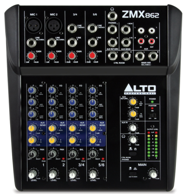 Alto Professional ZEPHYR ZMX862 6 Ch. Compact Mixer
