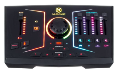 M-Audio M GAME RGB DUAL dual PC USB Streaming Audio Interface/Mixer with Customizable RGB LED Lighting