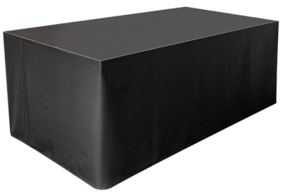 Stageskirt 620(w) x 60(h) cm black MCS 300 g/m2 pleated