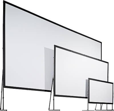Monoclip32 16:9 Rear projection Complete screen 488 x 274 projectable surface 220“ diagonal