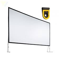 Varioclip Lock 16:9 Front Projection Black Complete screen 427 x 240 projectable surface 193“ diagonal