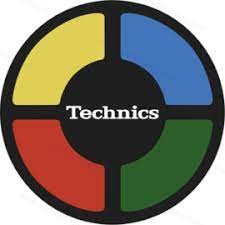 LP-Slipmat Technics "Simon"                                     black/yellow/blue/red/green