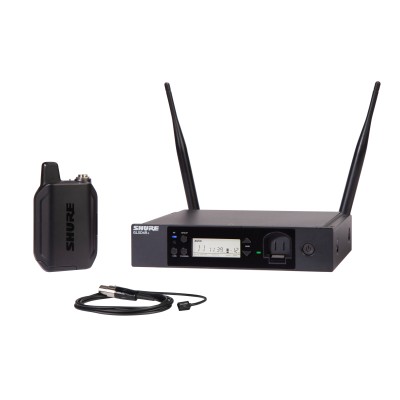 Shure GLX-D+ Dual Band Wireless Rack System with WL93 lavalier microphone + half-rack receiver