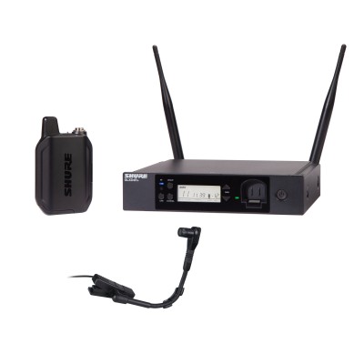 Shure GLX-D+ Dual Band Wireless Rack System with BETA®98H/C gooseneck microphone + half-rack receiver 