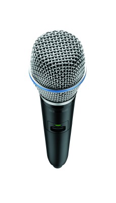 Shure BETA87A vocal microphone,  GLXD2+/B87 Dual Band Handheld Transmitter