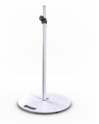 Hilec speaker stand with heavy round base - white