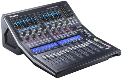 Tascam Sonicview 16 - Digital mixing console with 2  touch screens, 16ch mic-pre, 44in/24bus  Dante and USB audio interface and optional multitrack recording capability.