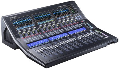 Tascam Sonicview 24 - Digital mixing console with 3  touch screens, 24ch mic-pre, 44in/24bus  Dante and USB audio interface and optional multitrack recording capability.