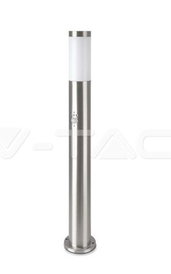 VT-838 E27 Bollard Lamp 80CM With PIR Sensor Stainless Steel Satin Nickel IP44 Luminus Flux: