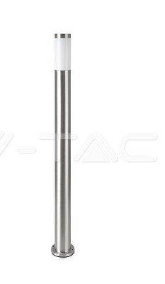 VT-838 E27 Bollard Lamp 110CM With Stainless Steel Satin Nickel IP44 Luminus Flux:
