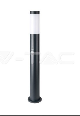 VT-838 E27 Bollard Lamp 80CM With PIR Sensor Stainless Steel Grey IP44 Luminus Flux: