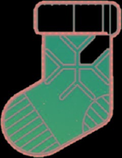 GERMAINE - LMF - Hanging Socks - H57cm x L43cm - LED Red - 230V
