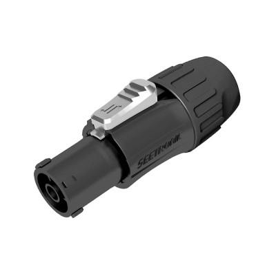 (FULL BLACK)SEETRONIC X Series Outdoor Power Connectors FEMALE 3-Pin AC plug (output)