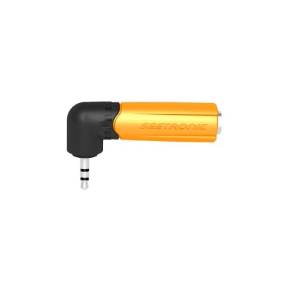 SEETRONIC Plastic Plug Adapters: 3.5mm stereo plug - 6.35mm jack BLACK/YELLOW