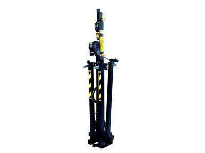 TELESCOPIC LIFTER WEIGHT: 32 kg MIN. HEIGHT.: 1,57 m MAX. HEIGHT.: 4 m MAX. LOAD:  120 kg