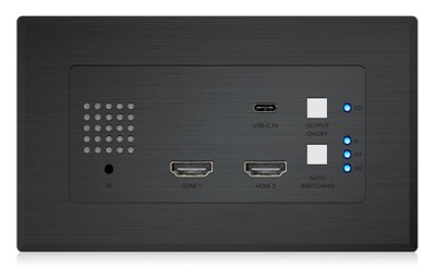 Our HEX31WPB-TX HDMI/USB-C wall plate HDBaseT™ Transmitter is a multi-format 4K input switcher solution delivering HDMI and USB-C inputs up to 70m at 1080p (40m 4K 60Hz 4:2:0)