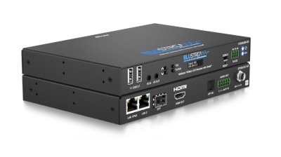 IP 18Gbps Multicast UHD Video Receiver over 1Gb Network, Built-in Video Scaler, Video-wall mode, 2ch Dante Audio Transmitter/Receiver, Dual RJ45 & SFP Network Ports, Bi-directional IR, RS-232 & USB/KVM, PoE, Analogue Audio Breakout and HDCP 2.2 (Q3/2