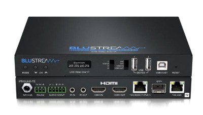 IP Multicast Simultaneous UHD Video In/Out Transceiver over 10Gb Network, HDMI2.0 4K 60Hz 4:4:4, Bi-directional IR, RS-232 & USB/KVM, PoE, 1Gb Ethernet pass-through, Analogue Audio Embedding, Analogue Audio Breakout and HDCP 2.2 (Q3/23)