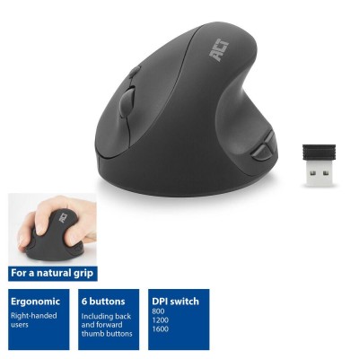 ACT Wireless Ergonomic Mouse 1600 DPI