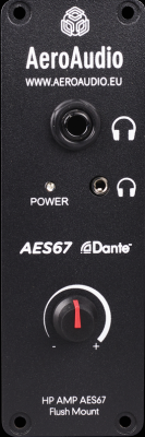 AeroAudio Headphone Amplifier AES67 - flush mount