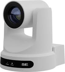 PTZOptics Move SE, a third generation PTZ camera, featuring 20X Optical Zoom, 1080 Resolution at 60fps and a 60.7 HFOV. Supports simultaneous IP Video (NDI|HX Upgradeable, SRT, RTMPS, RTSP), USB3.0, HDMI2.0 and 3G-SDI as outputs. PoE Power or Include