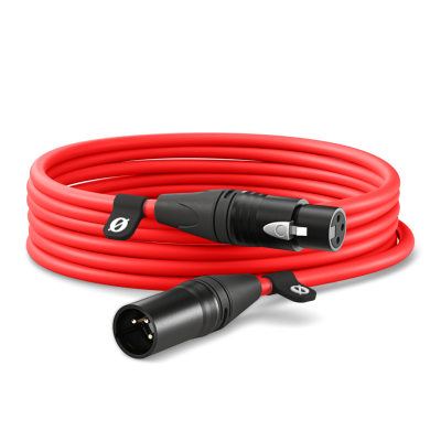 XLR CABLE RED 3 Metres