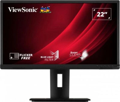 ViewSonic LED monitor VG2240 22" Full HD 250 nits resp 5ms, incl 2x2W front-facing speakers, frameloos