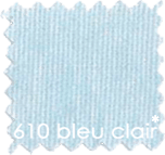 Scheurdoek op rol - 100% katoen, vlamwerend - 260cm x 50m - Blue clair-light blue color 610