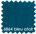 Scheurdoek op rol - 100% katoen, vlamwerend - 260cm x 50m - bleu attol-attol blue color 6864
