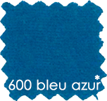 Scheurdoek op rol - 100% katoen, vlamwerend - 260cm x 50m - blue azur-azure blue color 600