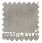 Cotton Gratté  100% cotton ,Traités non feu - 260cm x 50m - mouse grey- color gris souris