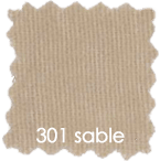Scheurdoek op rol - 100% katoen, vlamwerend - 260cm x 50m - sable-sand color 301
